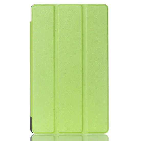 Tri-fold Stand PU Smart Auto Wake/Sleep Leather Case priekš Asus ZenPad 8.0 (Z380C / Z380KL) - Green - sāniski atverams maciņš ar stendu Tri-fold Stand PU Smart Auto Wake/Sleep Leather Case priekš Asus ZenPad 8.0 (Z380C / Z380KL) - Green - sāniski atverams maciņš ar stendu