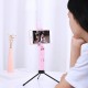 Usams ZB5103 (US-ZB051) Audio cable Selfie Stick with LED light - Rozā - Selfie monopod Teleskopisks stiprinājuma statīvs ar Led apgaismojumu
