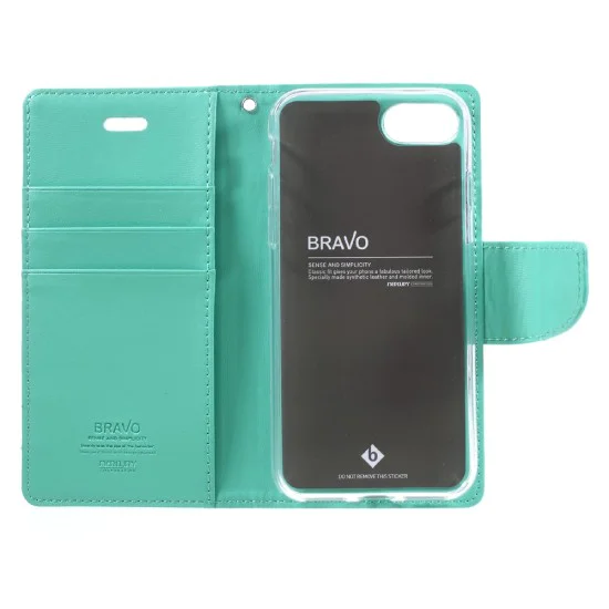 Mercury Bravo Flip Case для Apple iPhone 12 / 12 Pro - Бирюзовый - чехол-книжка со стендом / подставкой Mercury Bravo Flip Case для Apple iPhone 12 / 12 Pro - Бирюзовый - чехол-книжка со стендом / подставкой