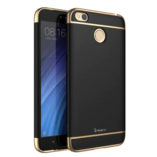 IPAKY 3-In-1 Electroplating PC Hard Back Cover for Xiaomi Redmi 4X - Black - пластиковая накладка / бампер (крышка чехол, PU back cover, bumper shell) IPAKY 3-In-1 Electroplating PC Hard Back Cover for Xiaomi Redmi 4X - Black - пластиковая накладка / бампер (крышка чехол, PU back cover, bumper shell)