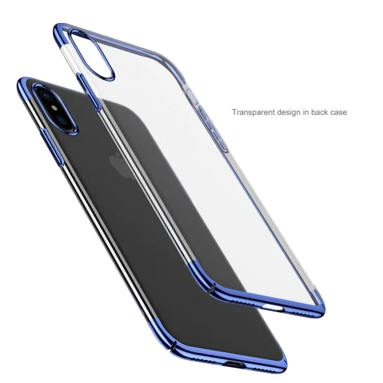 BASEUS Glitter Series Plating PC Hard Case priekš Apple iPhone X / XS - Zils - plastikas aizmugures apvalks (bampers, vāciņš, PU back cover, bumper shell) BASEUS Glitter Series Plating PC Hard Case priekš Apple iPhone X / XS - Zils - plastikas aizmugures apvalks (bampers, vāciņš, PU back cover, bumper shell)
