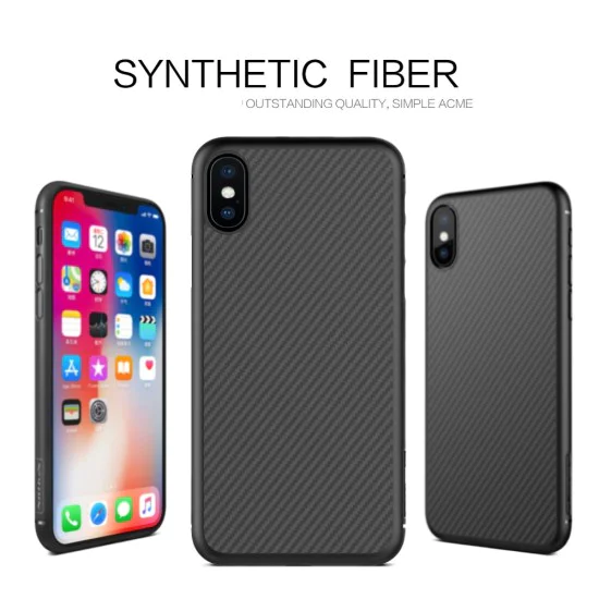 NILLKIN Synthetic Fiber Hard Plastic Case для Apple iPhone X / XS - Черный - пластиковая накладка / бампер (крышка чехол, PU back cover, bumper shell) NILLKIN Synthetic Fiber Hard Plastic Case для Apple iPhone X / XS - Черный - пластиковая накладка / бампер (крышка чехол, PU back cover, bumper shell)