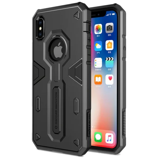 NILLKIN Defender II Strong PC TPU Hybrid Case для Apple iPhone X / XS - Черный - силиконовый / пластиковый чехол-накладка (тонкий бампер крышка-обложка, slim PU case cover, bumper) NILLKIN Defender II Strong PC TPU Hybrid Case для Apple iPhone X / XS - Черный - силиконовый / пластиковый чехол-накладка (тонкий бампер крышка-обложка, slim PU case cover, bumper)