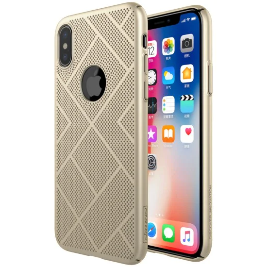 NILLKIN Air Series Heat Dissipation Matte PC Hard Case для Apple iPhone X / XS - Золотой - пластиковая накладка / бампер (крышка чехол, PU back cover, bumper shell) NILLKIN Air Series Heat Dissipation Matte PC Hard Case для Apple iPhone X / XS - Золотой - пластиковая накладка / бампер (крышка чехол, PU back cover, bumper shell)