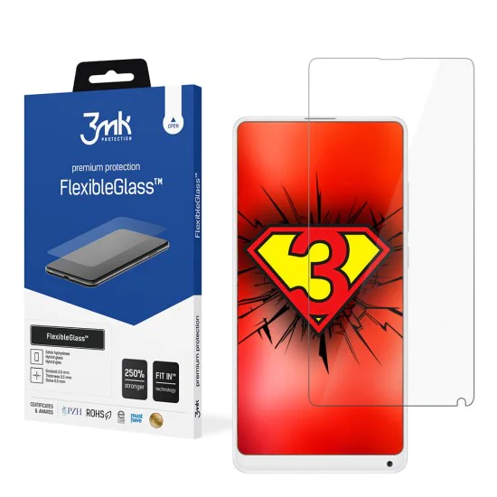 3MK FlexibleGlass Hybrid Tempered Glass protector для Xiaomi Mi Mix 2 - гибридное защитное стекло / антиударная плёнка 3MK FlexibleGlass Hybrid Tempered Glass protector для Xiaomi Mi Mix 2 - гибридное защитное стекло / антиударная плёнка