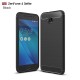 Carbon Fiber Brushed TPU Back Phone Case for Asus Zenfone 4 Selfie ZD553KL - Black - противоударная силиконовая накладка / бампер (крышка чехол, shell cover, bumper)