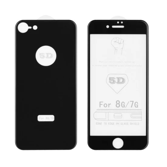 (Front Back) 5D Full Glue (с закруглёнными краями) Tempered Glass screen protector для Apple iPhone 8 - Чёрное - Защитное стекло / Бронированое / Закалённое антиударное (Full size curved) (Front Back) 5D Full Glue (с закруглёнными краями) Tempered Glass screen protector для Apple iPhone 8 - Чёрное - Защитное стекло / Бронированое / Закалённое антиударное (Full size curved)