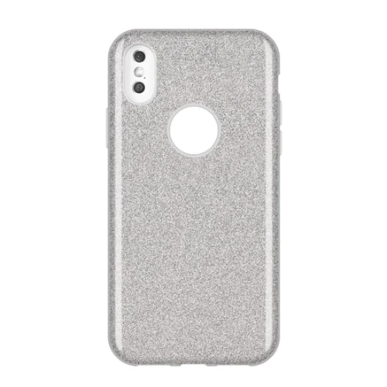 Forcell Shining Case для Apple iPhone 7 / 8 / SE2 (2020) / SE3 (2022) - Серебристый (с вырезом) - силиконовая накладка / бампер-крышка Forcell Shining Case для Apple iPhone 7 / 8 / SE2 (2020) / SE3 (2022) - Серебристый (с вырезом) - силиконовая накладка / бампер-крышка