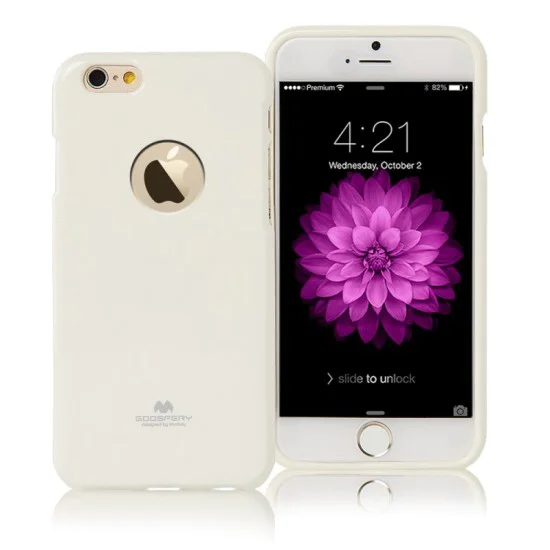 Mercury Jelly Case с блеском для Apple iPhone 8 - Белый (с вырезом) - силиконовый чехол-накладка (тонкий бампер крышка-обложка, slim TPU silicone case cover, bumper) Mercury Jelly Case с блеском для Apple iPhone 8 - Белый (с вырезом) - силиконовый чехол-накладка (тонкий бампер крышка-обложка, slim TPU silicone case cover, bumper)