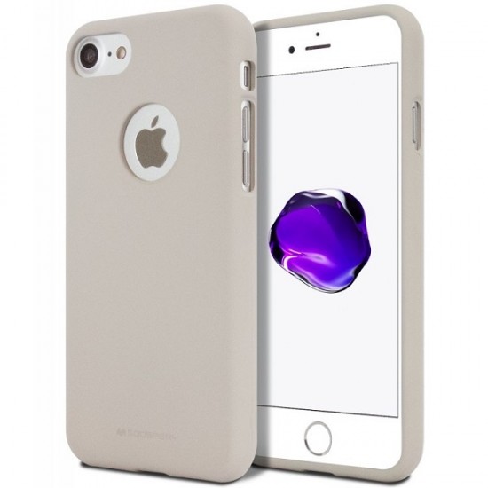 Mercury Soft Jelly Case priekš Apple iPhone X / XS - Bēšs (ar izgriezumu) - matēts silikona apvalks (bampers, vāciņš, slim TPU silicone cover shell, bumper)