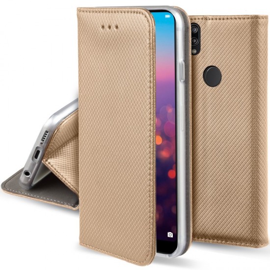 Smart Magnet Book Case для Xiaomi Redmi Note 5A - Золотой - чехол-книжка со стендом / подставкой (кожаный чехол книжка, leather book wallet case cover stand)
