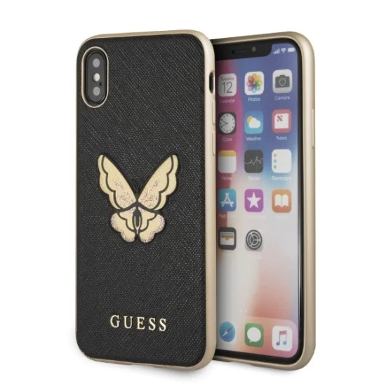 Guess Butterfly Saffiano GUHCPXESPBBK для Apple iPhone X / XS - Черный - силиконовый чехол-накладка (тонкий бампер крышка-обложка, slim TPU case cover, bumper) Guess Butterfly Saffiano GUHCPXESPBBK для Apple iPhone X / XS - Черный - силиконовый чехол-накладка (тонкий бампер крышка-обложка, slim TPU case cover, bumper)
