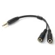 3.5mm Stereo Audio Male to 2 Female Headphone / Mic Splitter - 3.5mm audio sadalītājs pret 3.5mm mikrofona ieeju / 3.5mm austiņu izeju 3.5mm Stereo Audio Male to 2 Female Headphone / Mic Splitter - 3.5mm audio sadalītājs pret 3.5mm mikrofona ieeju / 3.5mm austiņu izeju