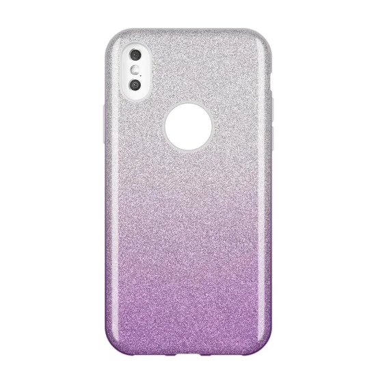 Forcell Shining Case для Apple iPhone XS Max - Прозрачный / Фиолетовый - силиконовая накладка / бампер (крышка чехол, ultra slim TPU silicone case cover, bumper) Forcell Shining Case для Apple iPhone XS Max - Прозрачный / Фиолетовый - силиконовая накладка / бампер (крышка чехол, ultra slim TPU silicone case cover, bumper)