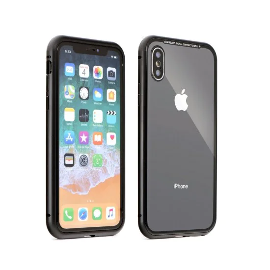 Magneto Aluminium Case with Back Tempered Glass and Silicone для Apple iPhone 7 / 8 / SE2 (2020) / SE3 (2022) - Чёрный - алюминиевый бампер с крышкой из закалённого стекла / бампер-крышка Magneto Aluminium Case with Back Tempered Glass and Silicone для Apple iPhone 7 / 8 / SE2 (2020) / SE3 (2022) - Чёрный - алюминиевый бампер с крышкой из закалённого стекла / бампер-крышка