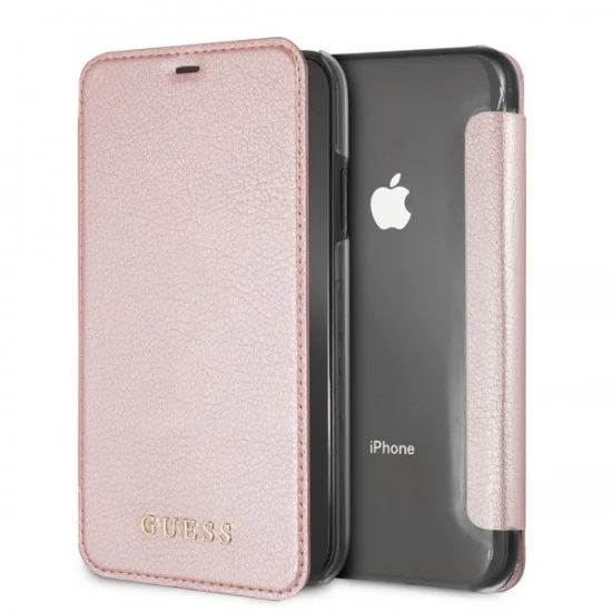 Guess Iridescent series GUFLBKI61IGLTRG для Apple iPhone XR - Розовое Золото - чехол-книжка (кожаный чехол, leather book wallet case cover stand) Guess Iridescent series GUFLBKI61IGLTRG для Apple iPhone XR - Розовое Золото - чехол-книжка (кожаный чехол, leather book wallet case cover stand)