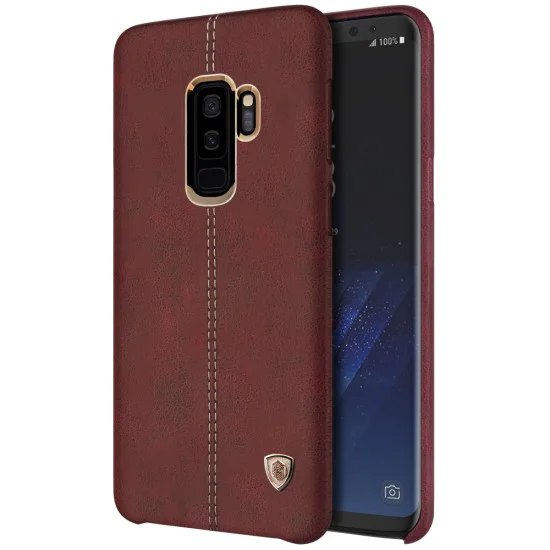 NILLKIN Englon Textured Leather Skin Hard Back Case для Samsung Galaxy S9 Plus G965 - Коричневый - кожаная накладка / бампер (крышка чехол, leather cover, bumper) NILLKIN Englon Textured Leather Skin Hard Back Case для Samsung Galaxy S9 Plus G965 - Коричневый - кожаная накладка / бампер (крышка чехол, leather cover, bumper)