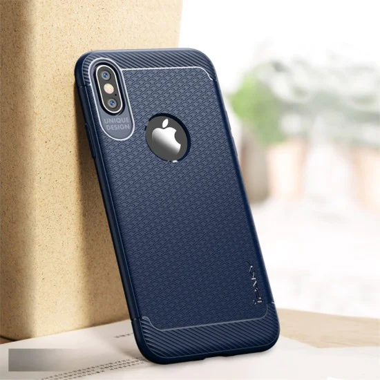 IPAKY Anti-shocking TPU Back Phone Case для Apple iPhone X / XS - Синий - противоударная силиконовая накладка / бампер (крышка чехол, shell cover, bumper) IPAKY Anti-shocking TPU Back Phone Case для Apple iPhone X / XS - Синий - противоударная силиконовая накладка / бампер (крышка чехол, shell cover, bumper)