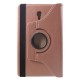 360 Rotary Litchi Skin Leather Cover w/ Stand for Samsung Galaxy Tab A 10.5 (2018) T590 / T595 - Розовое золото - чехол-книжка со стендом / подставкой (кожаный чехол-книжка, leather book wallet case)
