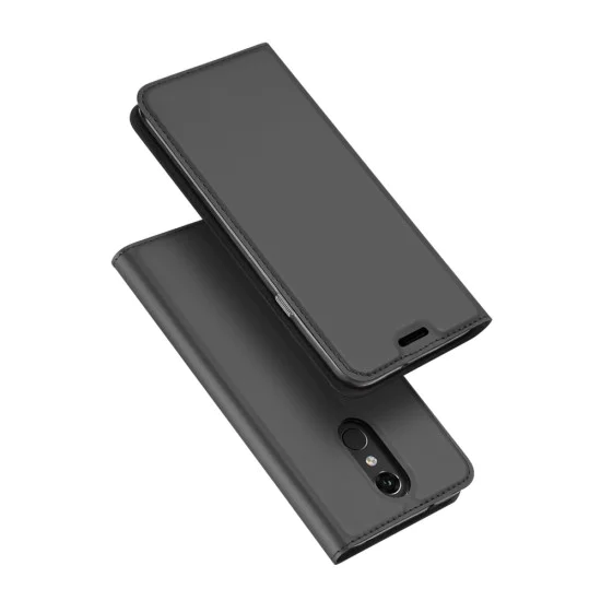 Dux Ducis Skin Pro series для LG Q7 Q610 - Тёмно Серый - чехол-книжка с магнитом и стендом / подставкой (кожаный чехол-книжка, leather book wallet case cover stand) Dux Ducis Skin Pro series для LG Q7 Q610 - Тёмно Серый - чехол-книжка с магнитом и стендом / подставкой (кожаный чехол-книжка, leather book wallet case cover stand)