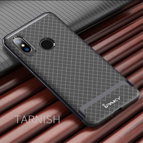 IPAKY 2-Piece PC Frame and TPU Phone Case priekš Xiaomi Mi 8 - Melns - silikona ar plastikas rāmi aizmugures apvalks (bampers, vāciņš, TPU silicone cover, bumper shell)