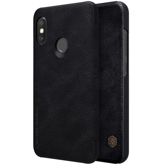 NILLKIN Qin Series Card Holder Leather Flip Case priekš Xiaomi Mi A2 Lite / Redmi 6 Pro - Черный - чехол-книжка (кожаный чехол книжка, leather book wallet case cover) NILLKIN Qin Series Card Holder Leather Flip Case priekš Xiaomi Mi A2 Lite / Redmi 6 Pro - Черный - чехол-книжка (кожаный чехол книжка, leather book wallet case cover)