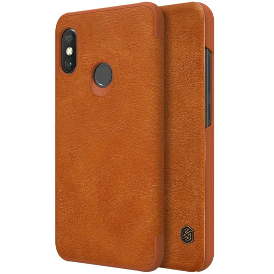 NILLKIN Qin Series Card Holder Leather Flip Case priekš Xiaomi Mi A2 Lite / Redmi 6 Pro - Brūns - sāniski atverams maciņš (ādas maks, grāmatiņa, leather book wallet case cover) NILLKIN Qin Series Card Holder Leather Flip Case priekš Xiaomi Mi A2 Lite / Redmi 6 Pro - Brūns - sāniski atverams maciņš (ādas maks, grāmatiņa, leather book wallet case cover)