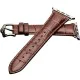 QIALINO Crocodile Pattern Genuine Leather Watch Wrist Strap priekš Apple Watch 42 / 44 / 45 mm / Ultra 49 mm - Gaiši Brūns - dabīgas ādas siksniņas (jostas) priekš pulksteņiem QIALINO Crocodile Pattern Genuine Leather Watch Wrist Strap priekš Apple Watch 42 / 44 / 45 mm / Ultra 49 mm - Gaiši Brūns - dabīgas ādas siksniņas (jostas) priekš pulksteņiem
