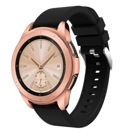 20mm Twill Texture Silicone Watchband Strap - Melns - silikona siksniņas (jostas) priekš pulksteņiem 20mm Twill Texture Silicone Watchband Strap - Melns - silikona siksniņas (jostas) priekš pulksteņiem