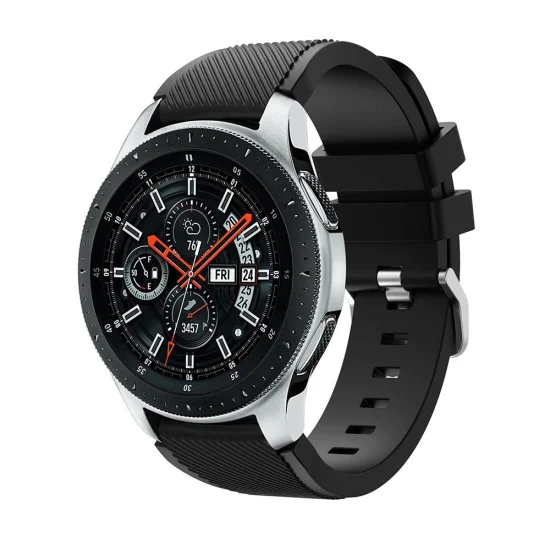 22mm Twill Texture Silicone Watchband Strap - Чёрный - силиконовый ремешок для часов 22mm Twill Texture Silicone Watchband Strap - Чёрный - силиконовый ремешок для часов