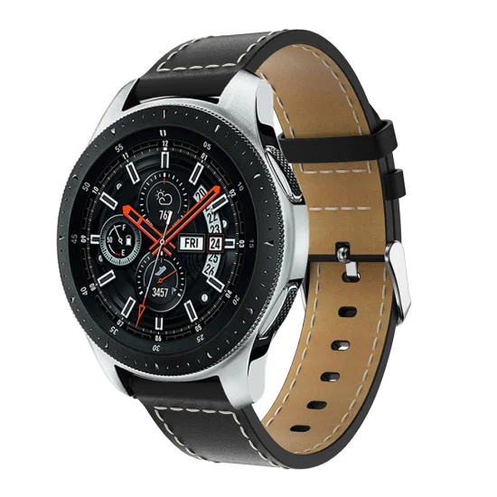 22mm Genuine Leather Watch Strap - Чёрный - ремешок для часов из натуральной кожи 22mm Genuine Leather Watch Strap - Чёрный - ремешок для часов из натуральной кожи