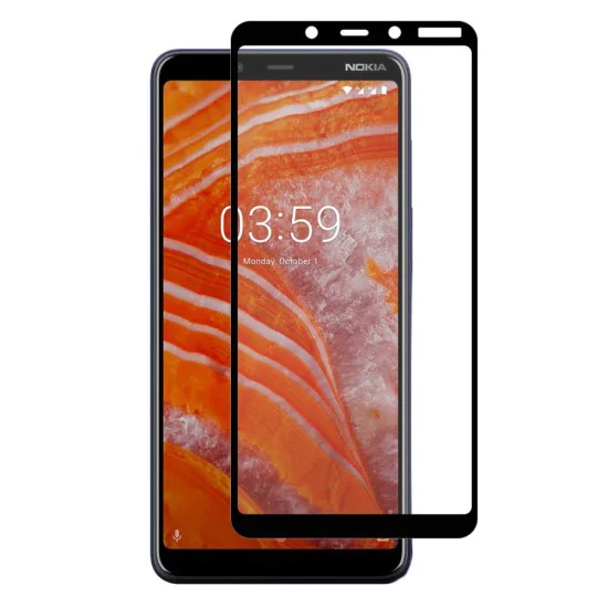 HAT PRINCE Full Glue Full Size Tempered Glass Screen Protective Film priekš Nokia 3.1 Plus (2018) - Melns - Ekrāna Aizsargstikls / Bruņota Stikla Aizsargplēve (Full screen size curved) HAT PRINCE Full Glue Full Size Tempered Glass Screen Protective Film priekš Nokia 3.1 Plus (2018) - Melns - Ekrāna Aizsargstikls / Bruņota Stikla Aizsargplēve (Full screen size curved)