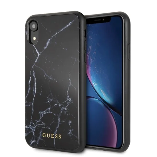 Guess Marble series GUHCI61HYMABK priekš Apple iPhone XR - Melns - silikona aizmugures apvalks (bampers, vāciņš, slim TPU case cover, bumper) Guess Marble series GUHCI61HYMABK priekš Apple iPhone XR - Melns - silikona aizmugures apvalks (bampers, vāciņš, slim TPU case cover, bumper)