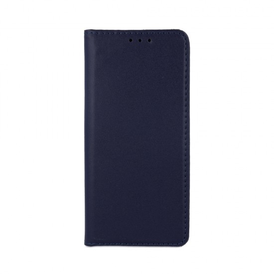 Genuine Leather Case Smart Pro для Samsung Galaxy A20e A202 - Тёмно Синий - чехол-книжка из натуральной кожи с подставкой / стендом и магнитом