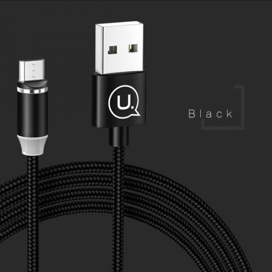 Usams 1M U-Sure Magnet US-SJ294 2.1A USB to Micro USB cable - Чёрный - microUSB кабель / провод для зарядки