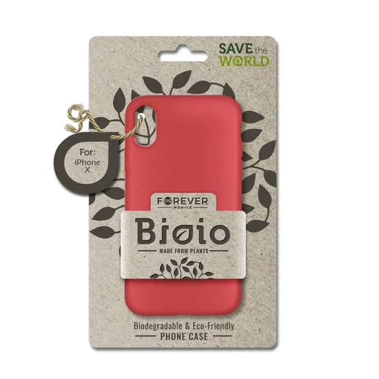 Forever Bioio Organic Back Case priekš Apple iPhone XR - Sarkans - matēts silikona aizmugures apvalks / vāciņš no bioloģiski sadalītiem salmiem Forever Bioio Organic Back Case priekš Apple iPhone XR - Sarkans - matēts silikona aizmugures apvalks / vāciņš no bioloģiski sadalītiem salmiem
