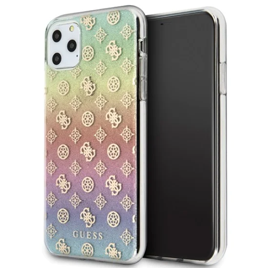 Guess 4G Peony series Back Case GUHCN65PEOML для Apple iPhone 11 Pro Max - Разноцветный - чехол-накладка из силикона и пластика Guess 4G Peony series Back Case GUHCN65PEOML для Apple iPhone 11 Pro Max - Разноцветный - чехол-накладка из силикона и пластика