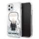 Karl Lagerfeld Iridescente Glitter Liquid Back Case KLHCN65LGIRKL priekš Apple iPhone 11 Pro Max - Caurspīdīgs - silikona-plastikāta apvalks / maciņš Karl Lagerfeld Iridescente Glitter Liquid Back Case KLHCN65LGIRKL priekš Apple iPhone 11 Pro Max - Caurspīdīgs - silikona-plastikāta apvalks / maciņš