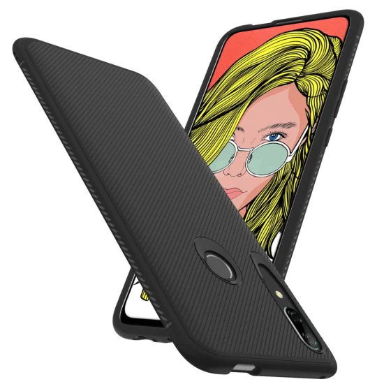 Twill Texture Silicone Mobile Phone Cover Shell priekš Huawei P Smart Z / Honor 9X - Melns - triecienizturīgs silikona aizmugures apvalks (bampers, vāciņš, slim TPU silicone case shell cover, bumper) Twill Texture Silicone Mobile Phone Cover Shell priekš Huawei P Smart Z / Honor 9X - Melns - triecienizturīgs silikona aizmugures apvalks (bampers, vāciņš, slim TPU silicone case shell cover, bumper)