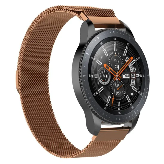 22mm Magnetic Milanese Stainless Steel Woven Smart Watch Strap - Rozā Zelts - siksniņas (jostas) viedpulksteņiem no nerūsējoša tērauda ar magnētu 22mm Magnetic Milanese Stainless Steel Woven Smart Watch Strap - Rozā Zelts - siksniņas (jostas) viedpulksteņiem no nerūsējoša tērauda ar magnētu