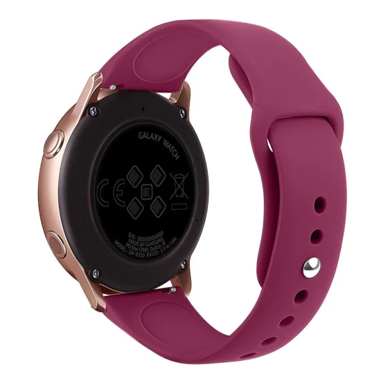 20mm Soft Silicone Watch Band Replacement - Sārts - silikona siksniņas (jostas) priekš pulksteņiem 20mm Soft Silicone Watch Band Replacement - Sārts - silikona siksniņas (jostas) priekš pulksteņiem