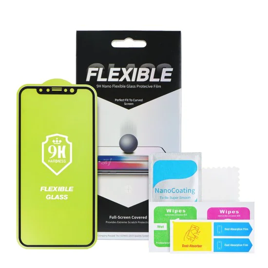 5D Full Glue Flexible Nano Tempered Glass 9H screen protector для Apple iPhone 11 Pro Max / XS Max - Чёрное - Защитное стекло / Бронированое / Закалённое антиударное 5D Full Glue Flexible Nano Tempered Glass 9H screen protector для Apple iPhone 11 Pro Max / XS Max - Чёрное - Защитное стекло / Бронированое / Закалённое антиударное