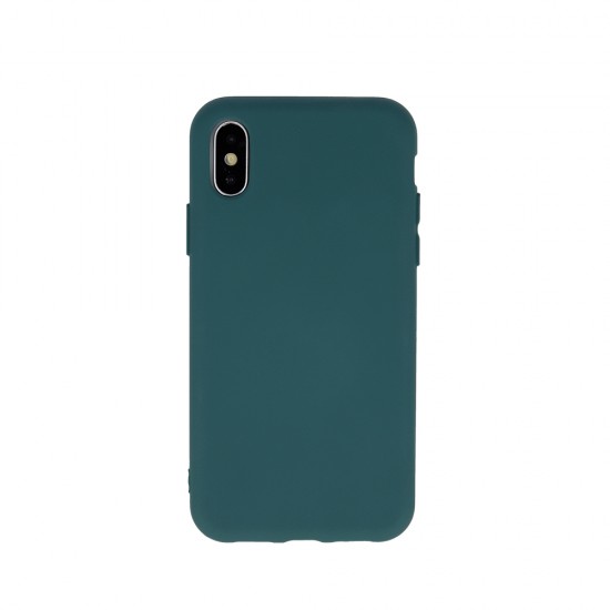 OEM Silicone Back Case (Microfiber Soft Touch) для Apple iPhone XR - Тёмно Зелёный - матовая силиконовая накладка / бампер