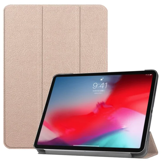 Tri-fold Stand PU Smart Auto Wake/Sleep Leather Case для Apple iPad Pro 11 (2018) / Air 4 (2020) / Air 5 (2022) - Розовое Золото - чехол-книжка со стендом / подставкой Tri-fold Stand PU Smart Auto Wake/Sleep Leather Case для Apple iPad Pro 11 (2018) / Air 4 (2020) / Air 5 (2022) - Розовое Золото - чехол-книжка со стендом / подставкой