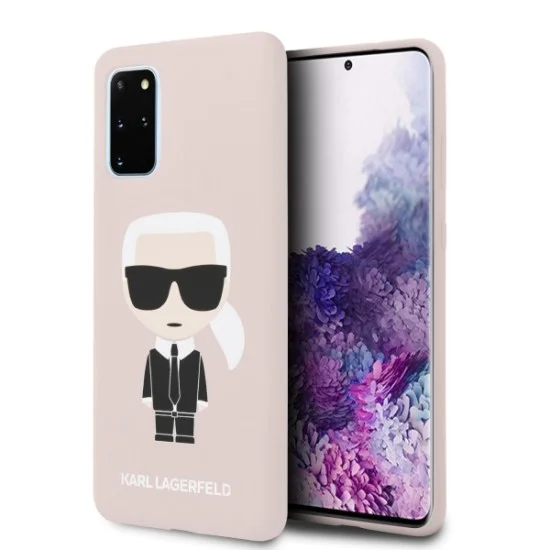 Karl Lagerfeld Silicone Iconic series KLHCS67SLFKPI для Samsung Galaxy S20 Plus 5G G986 - Розовый - силиконовый чехол-накладка / бампер-крышка Karl Lagerfeld Silicone Iconic series KLHCS67SLFKPI для Samsung Galaxy S20 Plus 5G G986 - Розовый - силиконовый чехол-накладка / бампер-крышка