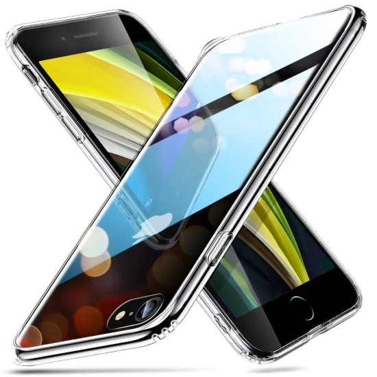 ESR Ice Shield Glass Back Case для Apple iPhone 7 / 8 / SE2 (2020) / SE3 (2022) - Прозрачный - накладка / бампер из силикона и стекла ESR Ice Shield Glass Back Case для Apple iPhone 7 / 8 / SE2 (2020) / SE3 (2022) - Прозрачный - накладка / бампер из силикона и стекла