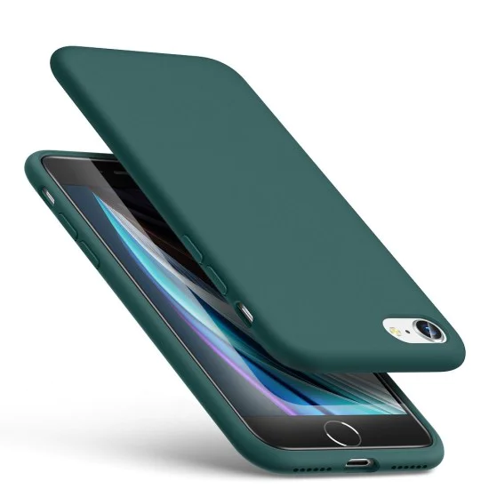 ESR Yippee Color Microfiber Back Cover для Apple iPhone 7 / 8 / SE2 (2020) / SE3 (2022) - Тёмно Зелёный - силиконовый чехол-накладка / бампер-крышка ESR Yippee Color Microfiber Back Cover для Apple iPhone 7 / 8 / SE2 (2020) / SE3 (2022) - Тёмно Зелёный - силиконовый чехол-накладка / бампер-крышка
