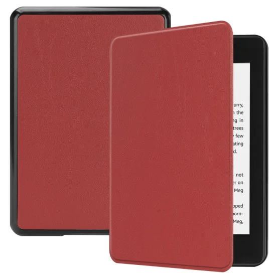 PU Leather Flip Case Smart Auto Wake/Sleep для Amazon Kindle Paperwhite 4 (2018) - Бордовый - чехол-книжка со стендом / подставкой PU Leather Flip Case Smart Auto Wake/Sleep для Amazon Kindle Paperwhite 4 (2018) - Бордовый - чехол-книжка со стендом / подставкой