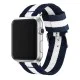Metal Buckle Woven Nylon Smart Watch Strap priekš Apple Watch 38 / 40 / 41 mm - Zils / Balts - neilona siksniņas (jostas) pulksteņiem Metal Buckle Woven Nylon Smart Watch Strap priekš Apple Watch 38 / 40 / 41 mm - Zils / Balts - neilona siksniņas (jostas) pulksteņiem