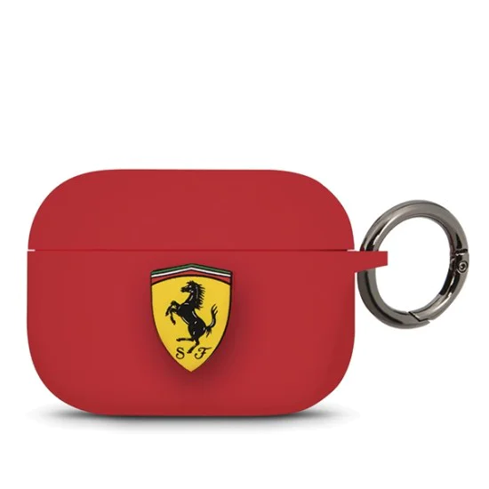 Ferrari Silicone Case FEACAPSILGLRE для Apple Airpods Pro - Красный - силиконовый чехол для футляра зарядки беспроводных наушников Ferrari Silicone Case FEACAPSILGLRE для Apple Airpods Pro - Красный - силиконовый чехол для футляра зарядки беспроводных наушников